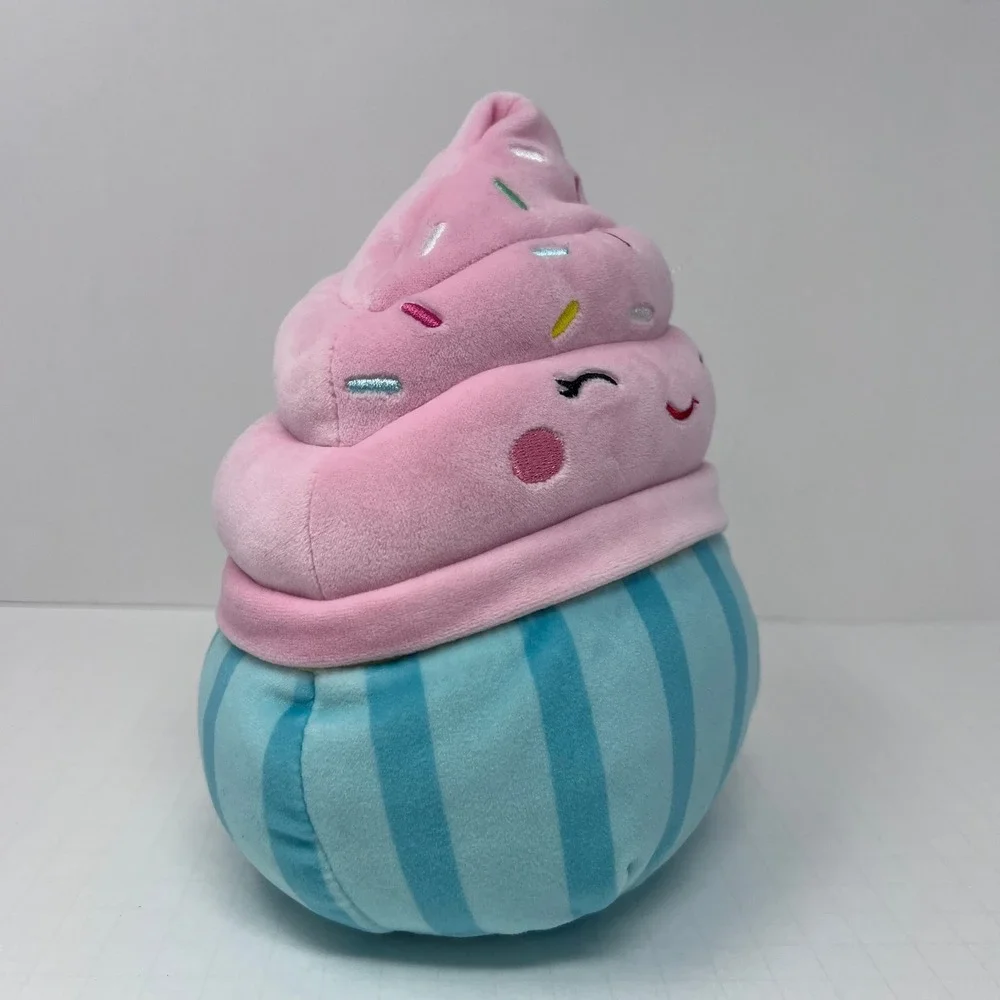 Squishmallows Deidre Cupcake 8 inch Pink Blue Sprinkles Foodie Plush‎ Toy